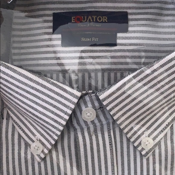 Grey Linir Dress Shirt Size Medium Slim Fit - Picture 8 of 10